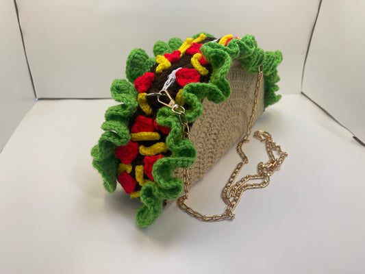 Hand‑Crocheted Taco Purse – Fun & Functional Crochet Bag